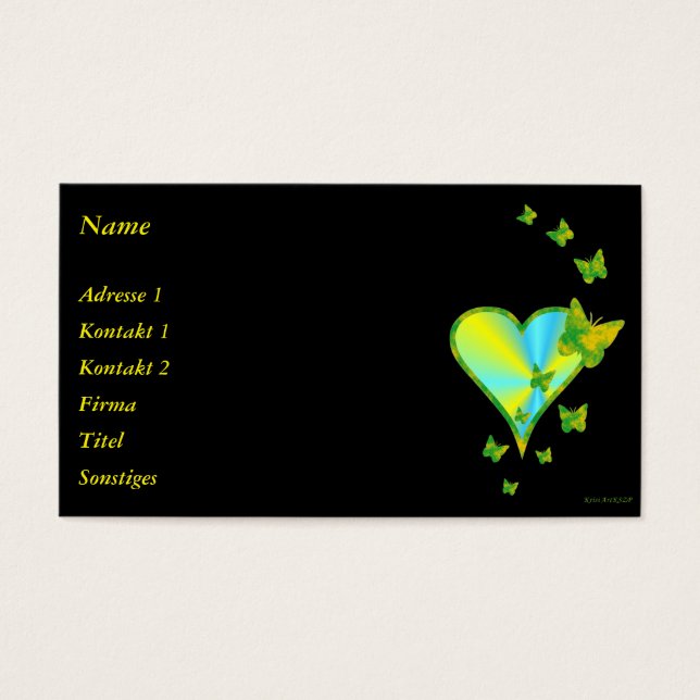 Rainbow Heart und Butterfly (Vorderseite)