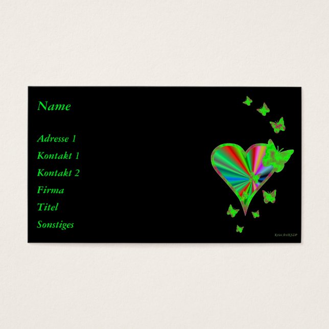 Rainbow Heart und Butterfly (Vorderseite)
