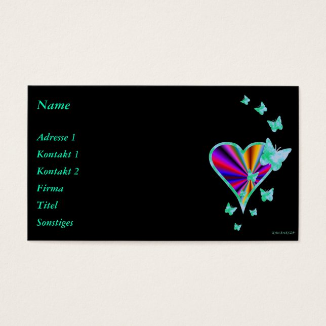 Rainbow Heart und Butterfly (Vorderseite)