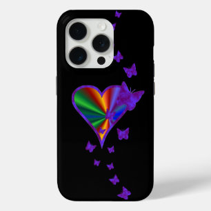 Rainbow Heart und Butterfly Case-Mate iPhone Hülle