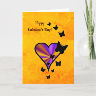 Rainbow Heart und Butterfly Feiertagskarte