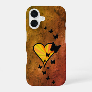 Rainbow Heart und Butterfly iPhone 16 Hülle