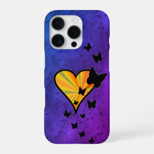 Rainbow Heart und Butterfly iPhone 16 Pro Hülle