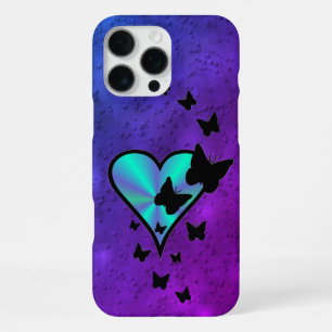 Rainbow Heart und Butterfly iPhone 16 Pro Max Hülle
