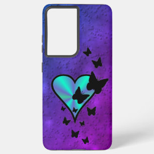 Rainbow Heart und Butterfly Samsung Galaxy Hülle