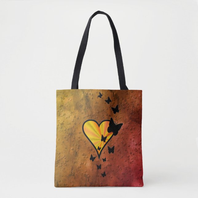 Rainbow Heart und Butterfly Tasche (Vorderseite)