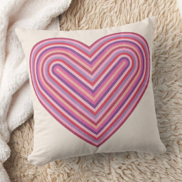 Rainbow Heart Valentine's Day Pillow - Pflaume Kissen