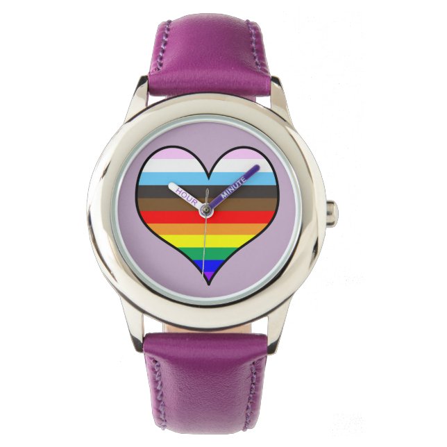 Rainbow Heart Watch Armbanduhr (Vorderseite)