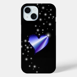 Rainbow Heart with Stars on black Case-Mate iPhone Hülle