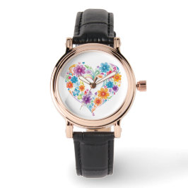 Rainbow Heart Women Armbanduhr