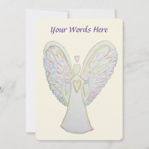 Rainbow Hearts Angel Art Custom Einladungen