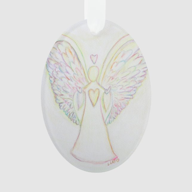 Rainbow Hearts Angel Ornament (Vorderseite)