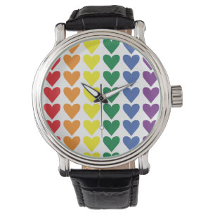 Rainbow Hearts Armbanduhr