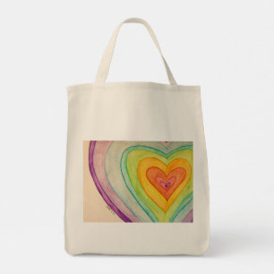Rainbow Hearts Art Sac fourre-tout inspiré