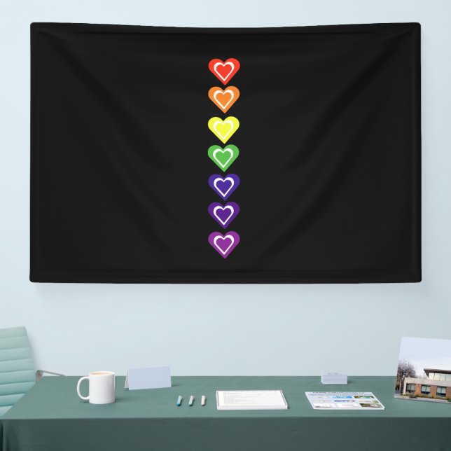 Rainbow hearts banner (Messe)