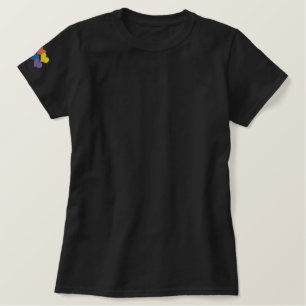 Rainbow Hearts Besticktes T-Shirt