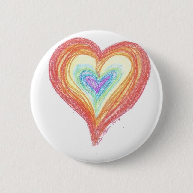 Rainbow Hearts Button (Vorderseite)