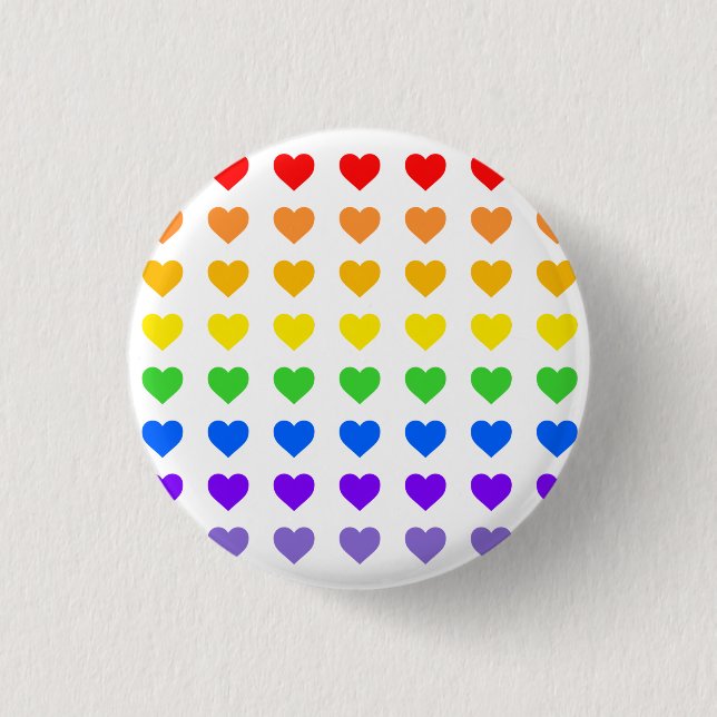 Rainbow Hearts Button (Vorderseite)