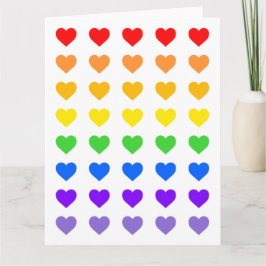 Rainbow Hearts Card Karte