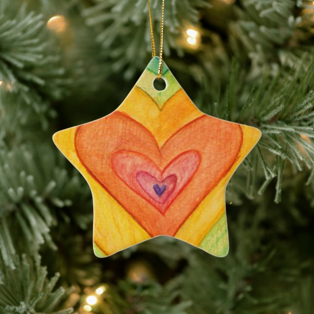 Rainbow Hearts Custom Holiday Gift Ornamente (Baum)