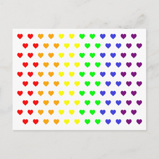 Rainbow Hearts Enregistrer La Carte Postale Date (Devant)