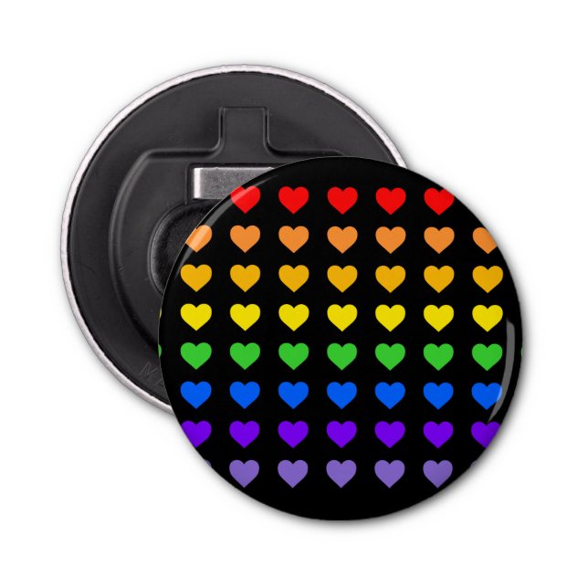 Rainbow Hearts Flaschenöffner (Vorderseite)