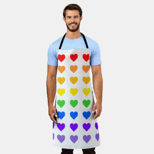 Rainbow Hearts Gay Pride Schürze