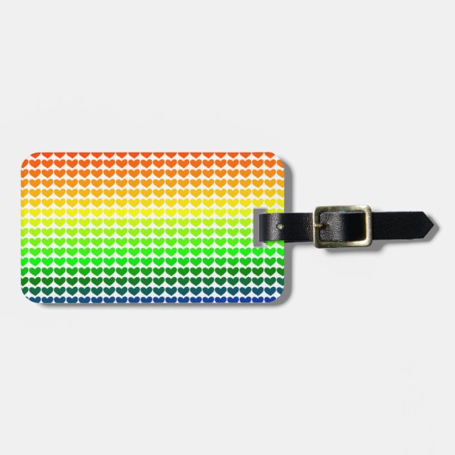 RAINBOW HEARTS GEPÄCKANHÄNGER (Vorderseite horizontal)