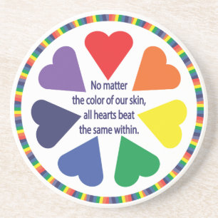 Rainbow Hearts Getränkeuntersetzer