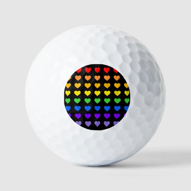 Rainbow Hearts Golfball (Vorderseite)