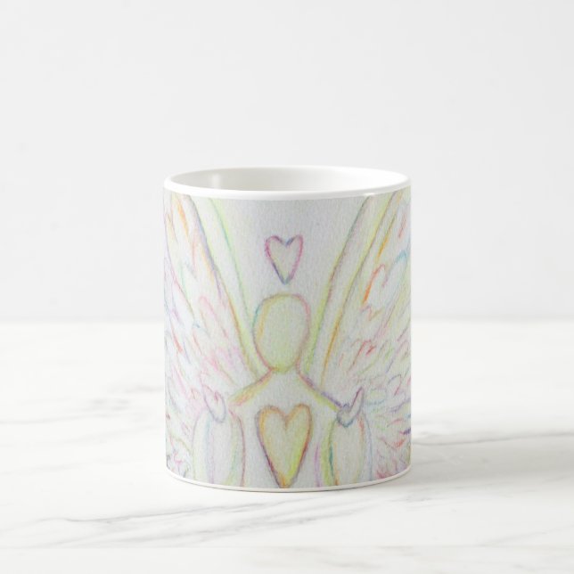 Rainbow Hearts Guardian Angel Coffee Cup ou Mug (Centre)