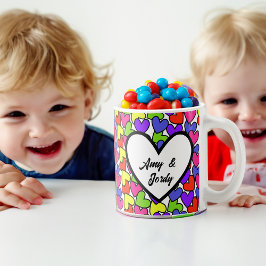 Rainbow Hearts Kaffeetasse