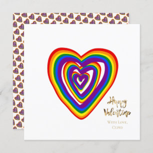 Rainbow Hearts Muster LGBTQ Valentinstag