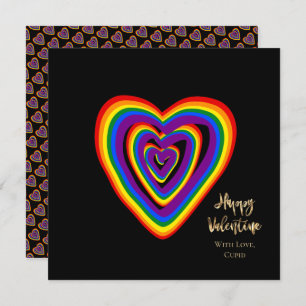 Rainbow Hearts Muster LGBTQ Valentinstag
