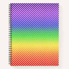 Rainbow Hearts Muster White Notizbuch