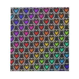 Rainbow Hearts Notizblock