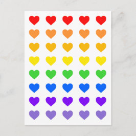 Rainbow Hearts Postkarte