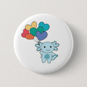Rainbow Hearts Pride Lgbtq Balloons Axolotl Taste Button
