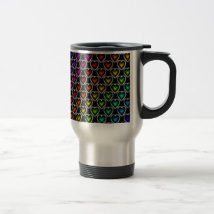 Rainbow Hearts Reisebecher