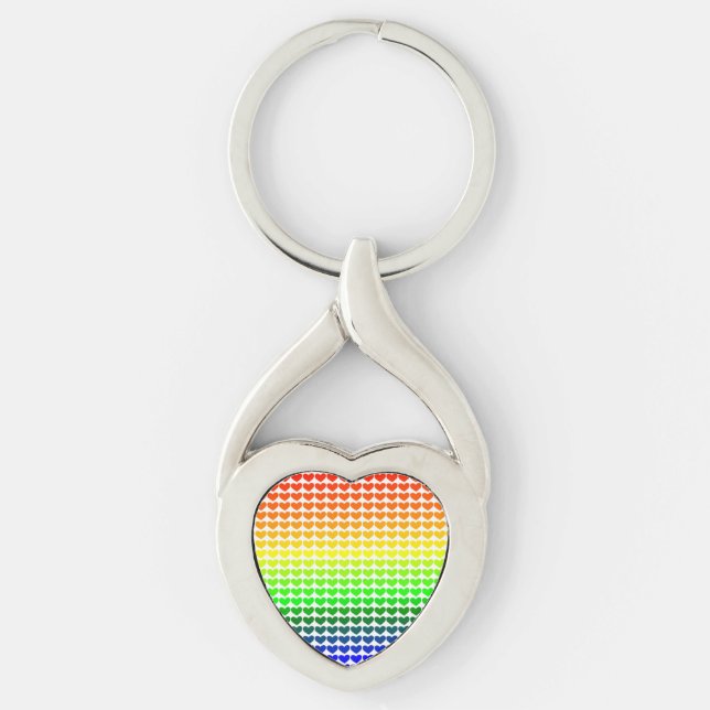 RAINBOW HEARTS SCHLÜSSELANHÄNGER (Vorderseite)
