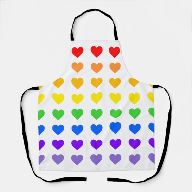 Rainbow Hearts Schürze (Vorderseite)