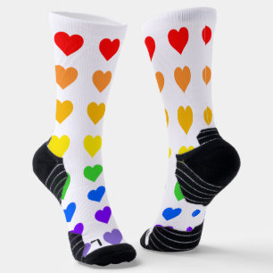 Rainbow Hearts Socken