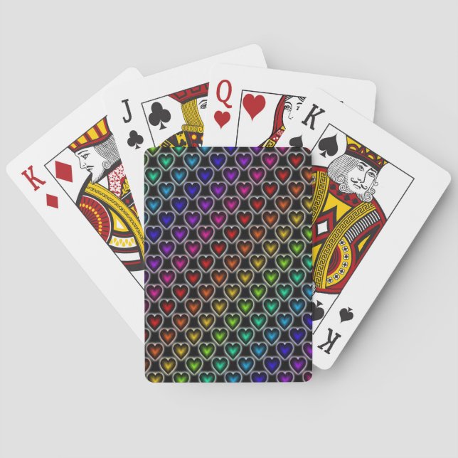 Rainbow Hearts Spielkarten (Rückseite)