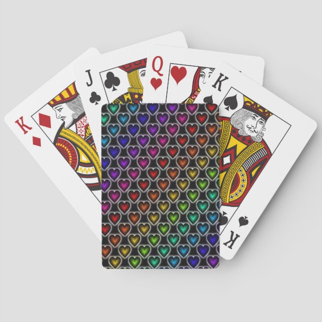 Rainbow Hearts Spielkarten (Rückseite)