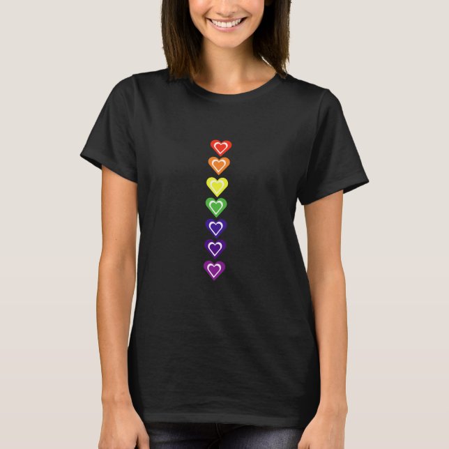 Rainbow hearts T-Shirt (Vorderseite)