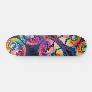Rainbow Heaven Cosmic Galaxy Feminine Energy Sk8r Skateboard