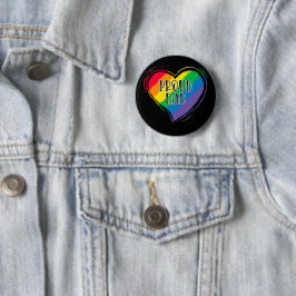 Rainbow Heft Flag Proud Vater LGBT Gay Pride Monat Button