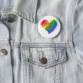 Rainbow Heft Flag Proud Vater LGBT Gay Pride Monat Button