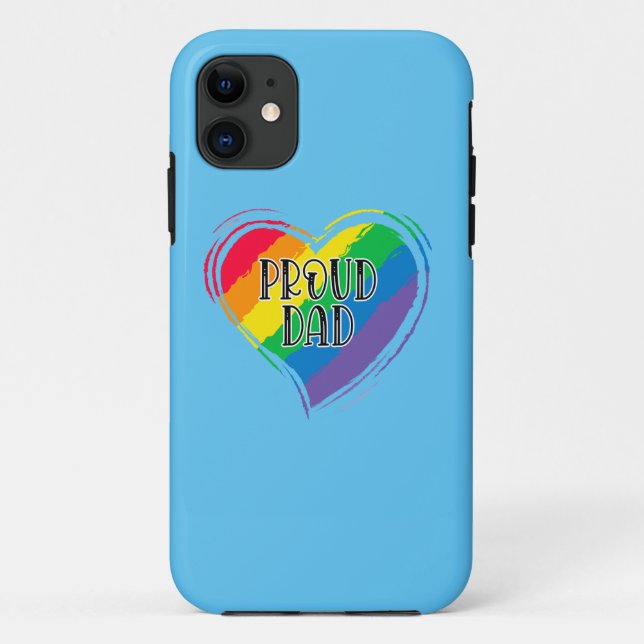 Rainbow Heft Flag Proud Vater LGBT Gay Pride Monat Case-Mate iPhone Hülle (Rückseite)