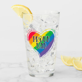 Rainbow Heft Flag Proud Vater LGBT Gay Pride Monat Glas